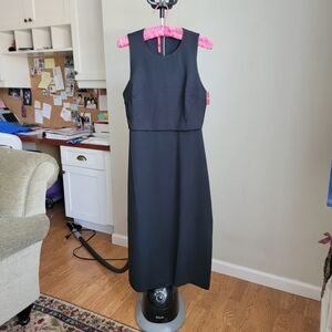 SPANX Elegant Black Sleeveless Midi Dress With Back Cutout